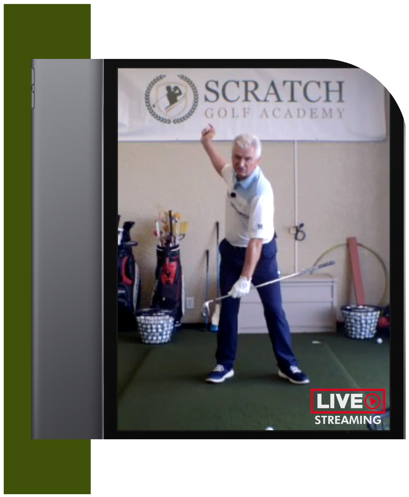 Golf Video Lessons on iPad Display